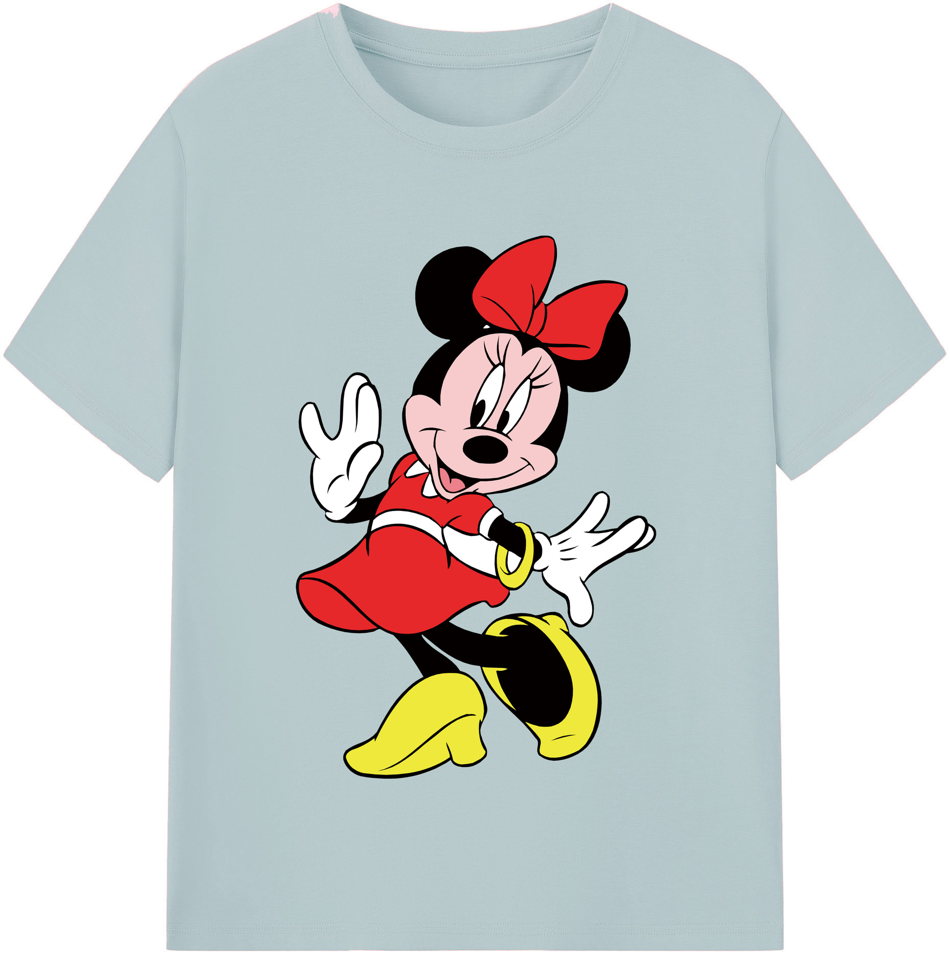 （画像用） ミッキーマウス Mickey Mouse 綿100％半袖Tシャツ（フロントプリント）